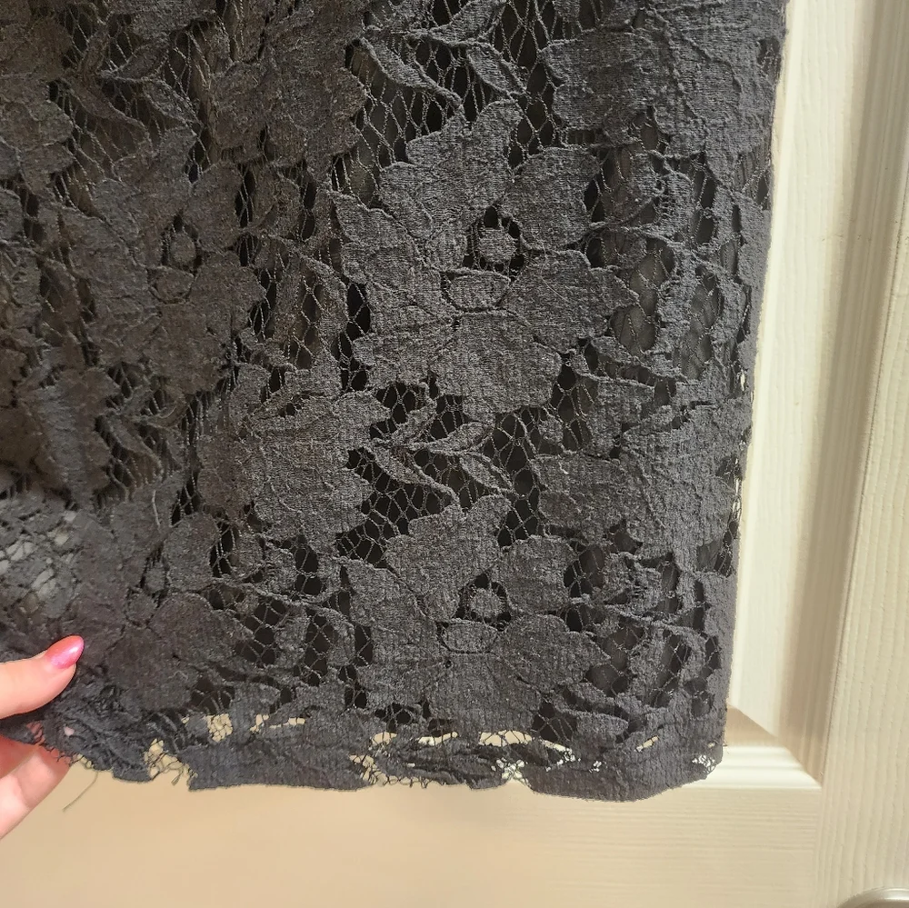 Adrianna Papell Black Lace Mini Dress - Picture 4 of 9
